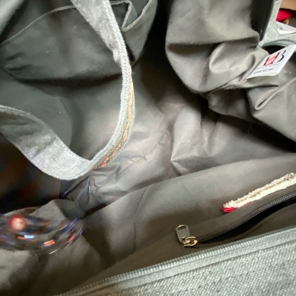 GARGOYLE EMBELLISHED GRAY HAND BEADED TOTE - Picture 7 of 7